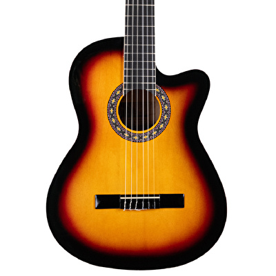 BARCELONA LC 3900 CSB / Cutaway Klasik Gitar - Sunburst Renk